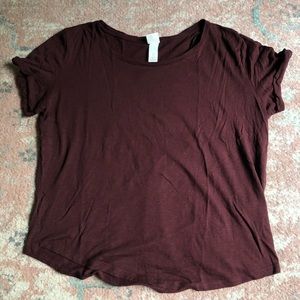 H&M Basics Maroon Tee